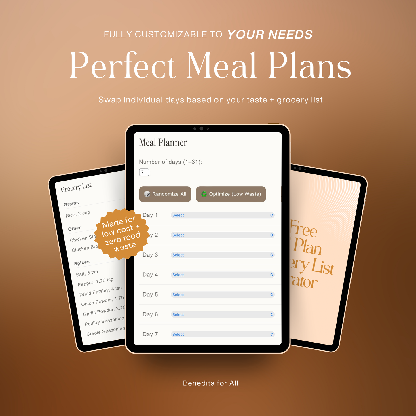 Meal Plan Generator - Lifetime Access